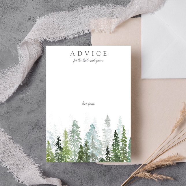 Carte Conseil Collection de Mariages de la forêt de pins d'aquar (Créateur téléchargé)