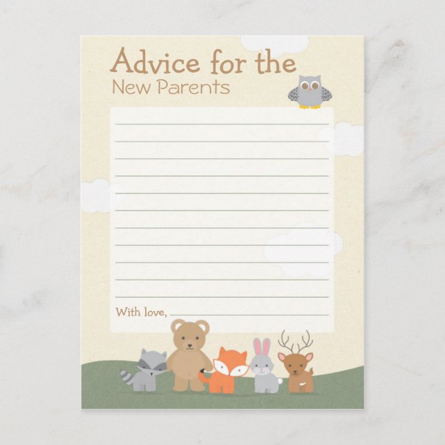 Carte Conseil "Conseil" Woodland (Devant)