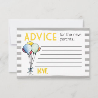 Carte Conseil Conseils de baby shower pour les nouveaux parents