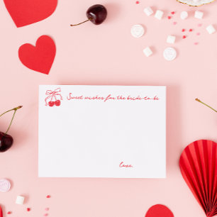 Carte Conseil Coquette Fête des mariées cerise
