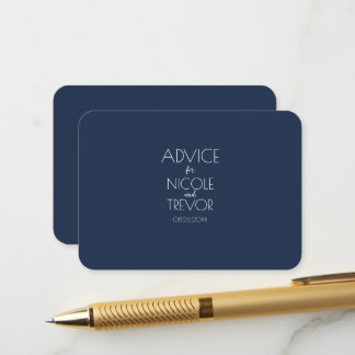Carte Conseil Créez Votre Propre - Noms Personnalisés Mariage