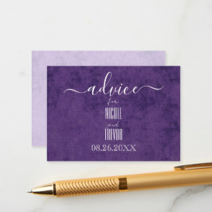 Carte Conseil Créez votre propre texture de tissu pourpre