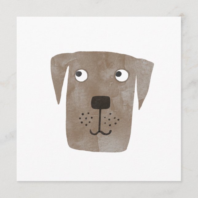 Carte Conseil Cute Chocolate Labrador Retriever Chien Anniversai (Devant)