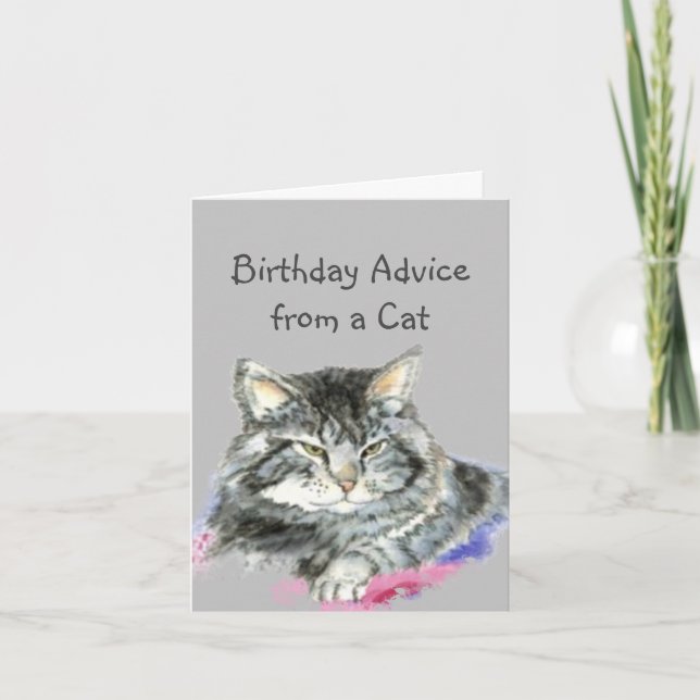 Carte Conseil d'anniversaire d'un Humour animal amusant  (Devant)