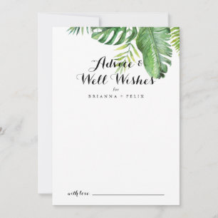 Carte Conseil Destination Tropical Greenery Mariages