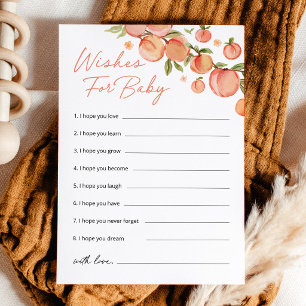 Carte Conseil Douces Vœux de Naissance pour Bébé Petite Pêche Su