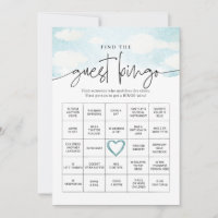 Dreamy Cloud neuf Trouvez l'invité Bingo Game Card