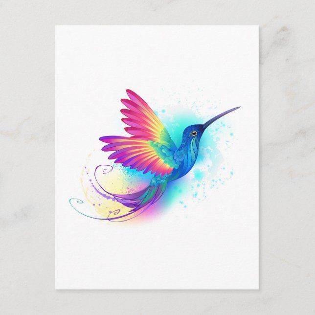 Carte Conseil Exotic Rainbow Hummingbird (Devant)