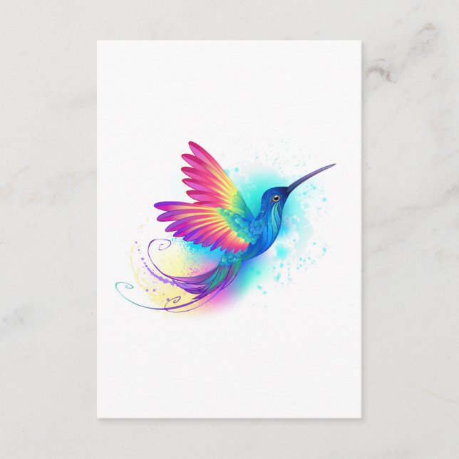 Carte Conseil Exotic Rainbow Hummingbird (Devant)
