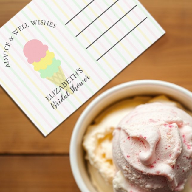 Carte Conseil Fête des mariées de crème glacée récupérée (Créateur téléchargé)