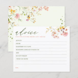 Carte conseil fleur sauvage élégante