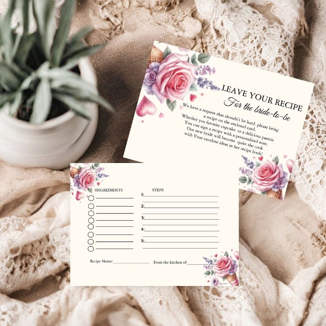 Carte Conseil Gâteau de glace pour la mariée demande de recette  (Créateur téléchargé)