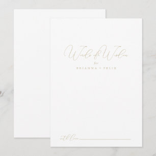 Carte Conseil Gold Classy Chic Mariage Paroles de sagesse