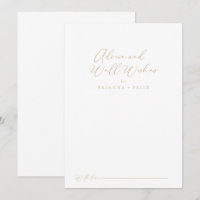 Gold Idyllic Calligraphie Mariage bien souhaits