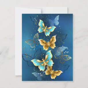 Carte Conseil Golden butterflies