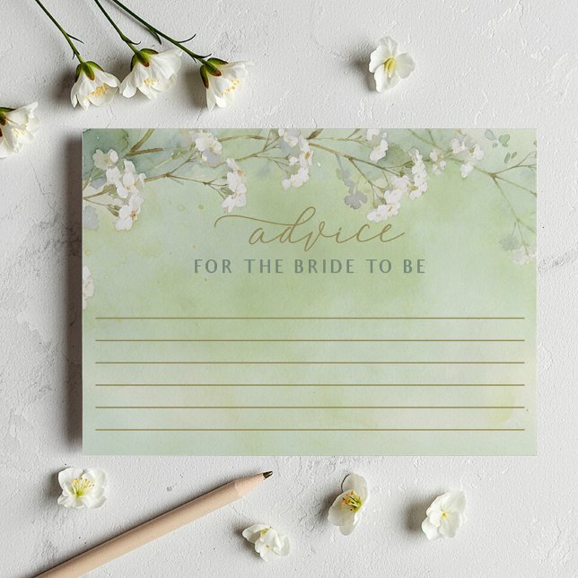 Carte Conseil Green Wildflower Advice for the Bride Card (Advice for the Bride Card)