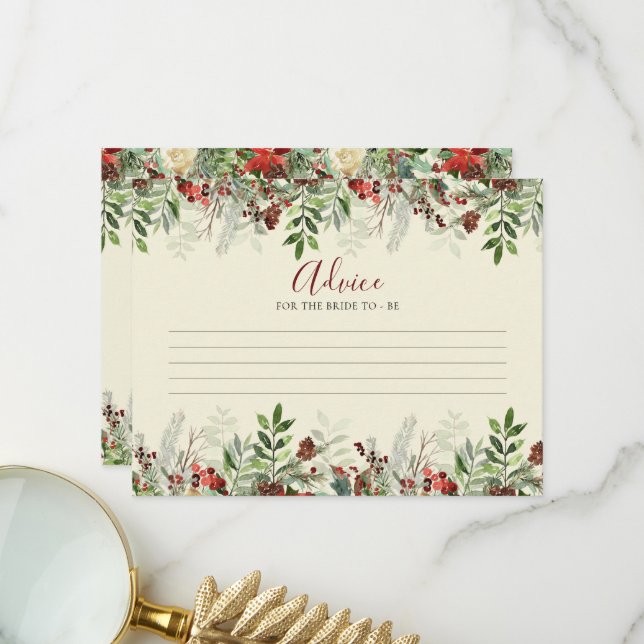 Carte conseil hiver | Berries Botanical Game Card (Devant/Arrière en situation)