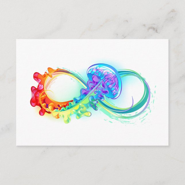 Carte Conseil Infinity avec Rainbow Jellyfish (Devant)