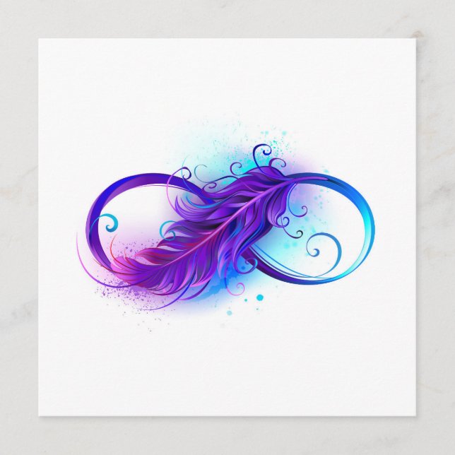 Carte Conseil Infinity with purple feather (Devant)