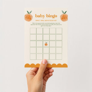 Carte Conseil Jeu de Bingo Imprimable pour Baby Shower Little Cu