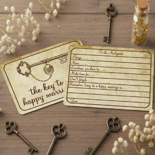 Carte Conseil La Clé D'Un Mariage Heureux Est... Mariage vintage