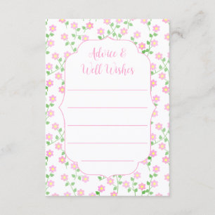 Carte Conseil L'amour est en fleurs Fête de mariage rose floral