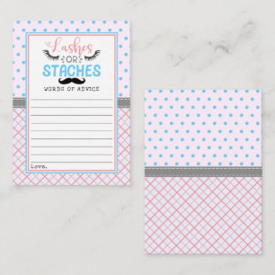 Carte Conseil "Lashes Ou Staches" Parti Moderne De Révélation De