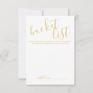Carte Conseil Liste Mariage de script or moderne