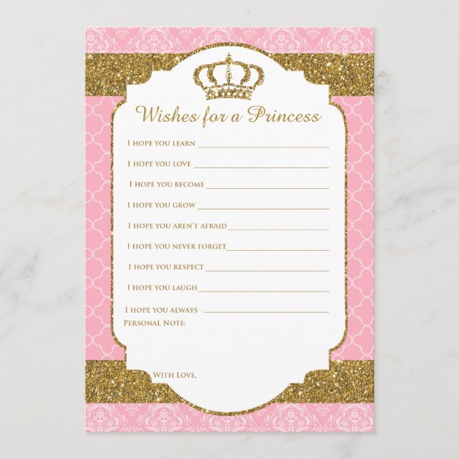 Carte Conseil Little Princess Royal Rose & Gold Wives for Baby (Devant)