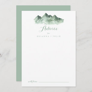 Carte conseil Mariage campagnard Green Mountain