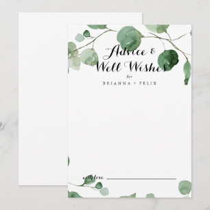 Carte Conseil Mariage de calligraphie moderne bien souhaite Euca