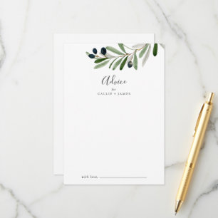 Carte Conseil Mariage de la Branche d'Olivier moderne