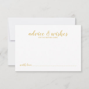 Carte Conseil Mariage d'or élégant