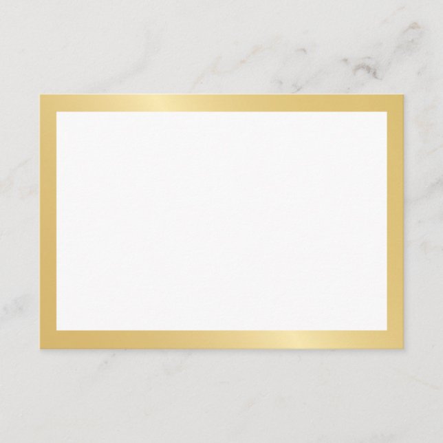 Carte Conseil Mariage d'or élégant (Devant)