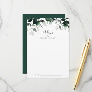Carte Conseil Mariage Emerald Greenery