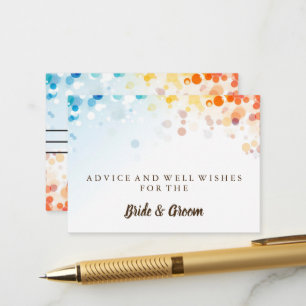 Carte conseil Mariage Gold Parties scintillant Fau