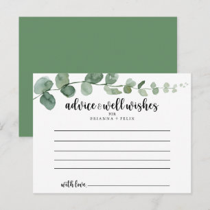 Carte conseil Mariage Green Delight Eucalyptus
