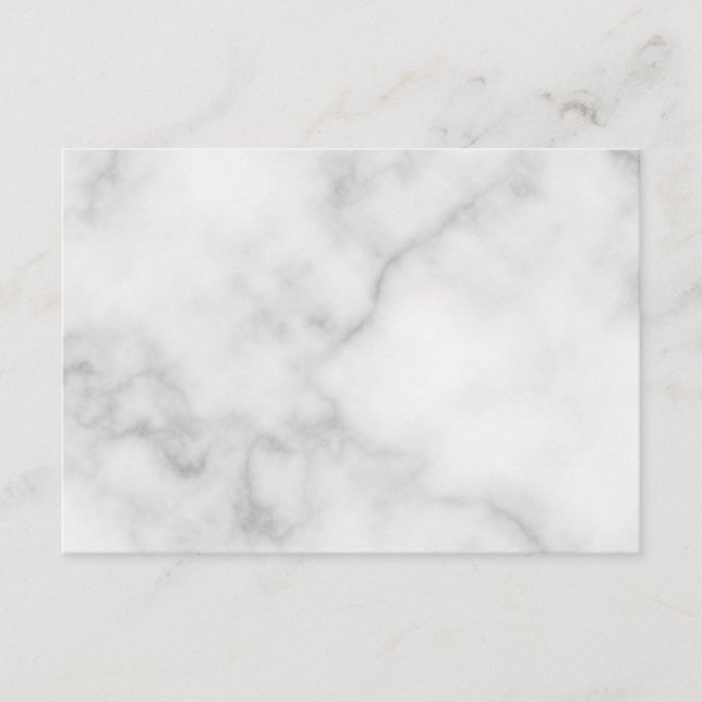 Carte Conseil Mariage Marbre blanc vide (Devant)