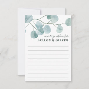 Carte Conseil Mariage Mariage d'Eucalyptus en argent