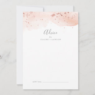 Carte Conseil Mariage rose Gold