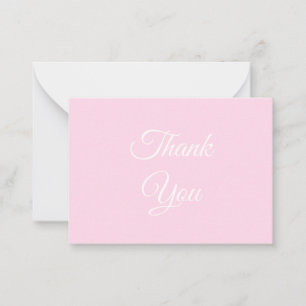 Carte Conseil Merci, Merci, rose clair classique élégant