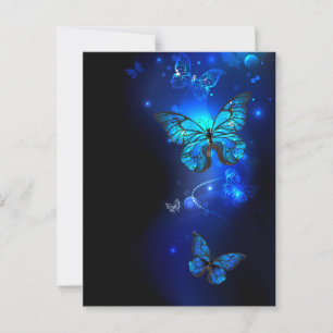 Carte Conseil Morpho Butterfly in the Dark Background