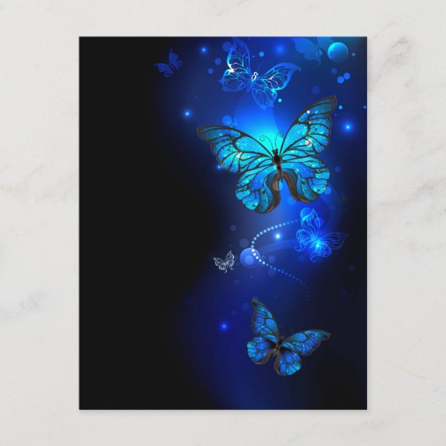 Carte Conseil Morpho Butterfly in the Dark Background (Devant)