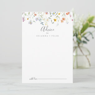 Carte Conseil Multicolor sauvage Mariage floral