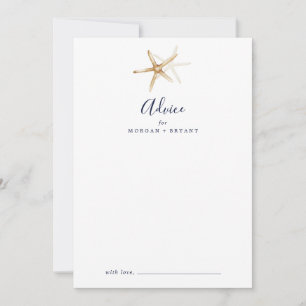 Carte Conseil Nautique moderne   Mariage Starfish