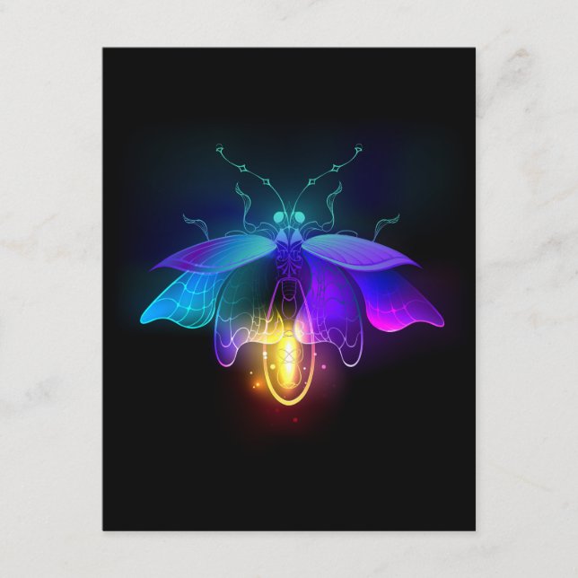 Carte Conseil Neon Firefly sur noir (Devant)