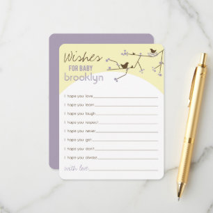 Carte Conseil Nesting Bird Family Wings for Baby Game Card