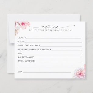 Carte conseil Pampas Grass et Fleurs Tropicales Ro