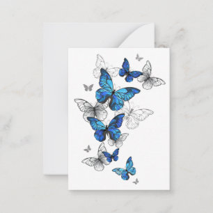 Carte Conseil Papillons volants bleus Morpho