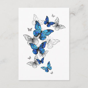 Carte Conseil Papillons volants bleus Morpho